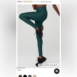 Alo yoga midnight green high waist airlift legging size S